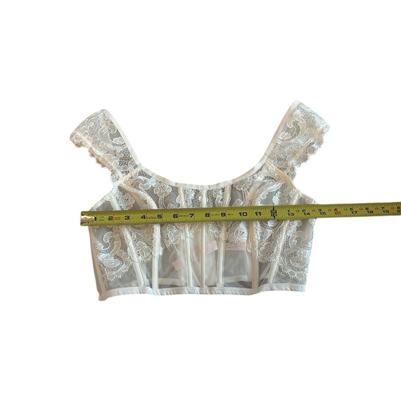 NWT Victoria’s Secret Dream Angels Boho Floral Embroidery Cap-Sleeve Corset Top - Picture 6 of 7
